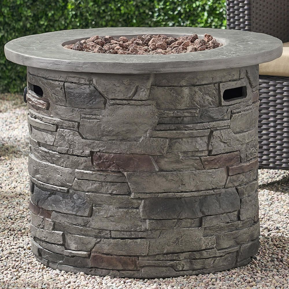 Noble House Seastar Fire Pit in Natural Stone and Grey, , large