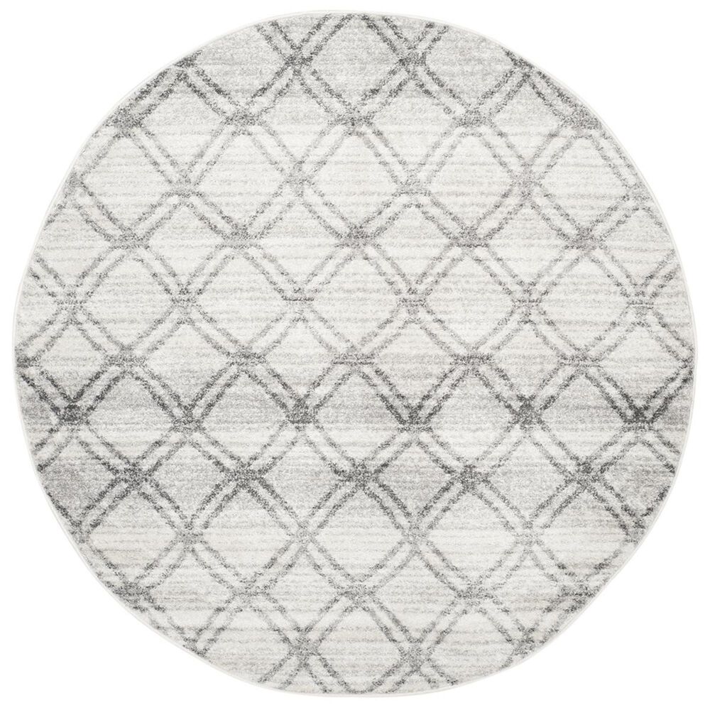 Safavieh Adirondack ADR105P-6R 6&#39; x 6&#39;  Silver/Charcoal Round Rug, , large