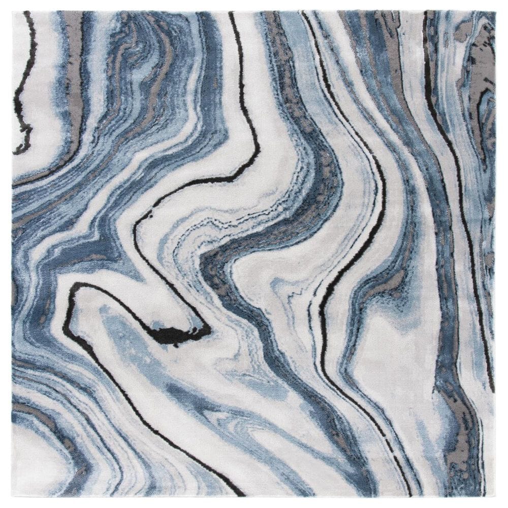 Safavieh Craft 5"3" Square Blue and Grey Area Rug, , large