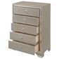 Crown Mark Lyssa 5-Piece King Panel Bedroom Set in Champagne, , large