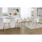 LumiSource Claire Arm Chair with White Faux Leather Cushion in Gold (Set of 2), , large