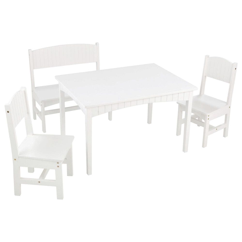 Kidkraft 4 Piece Kid Table Set in White, , large