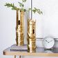 CosmoLiving by Cosmopolitan Bamboo-Shaped Vase in Gold (Set of 2), , large