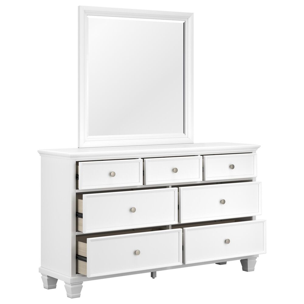 Ashley Fortman Dresser and Mirror in White, , large