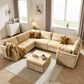 HOMLUX 8-Piece Mod U-Sectional with Chaise in Beige, , large