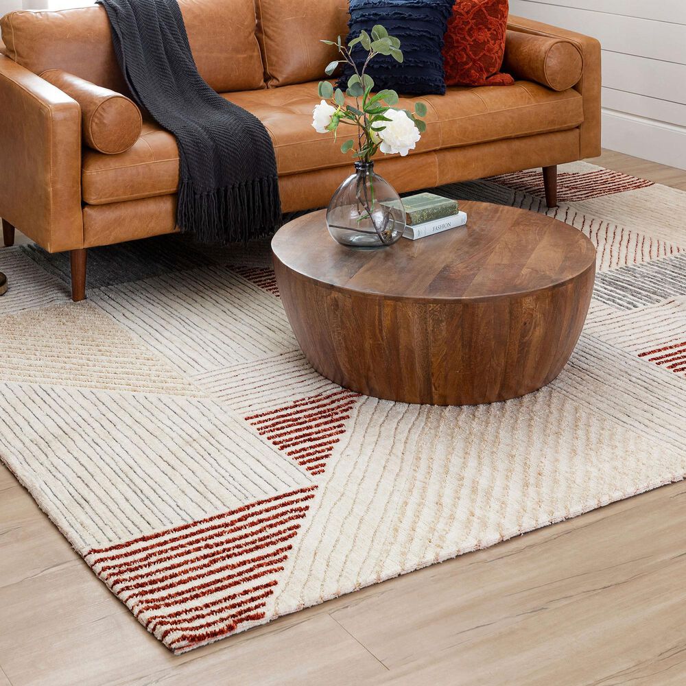 Drew and Jonathan Home Bowen Central Valley 9&#39;6&quot; x 12&#39;11&quot; Red Area Rug, , large