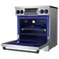 Thor Kitchen Gordon Ramsay 4.8 Cu. Ft. Professional Induction Range with Blue Color Kit Assembly in Stainless Steel, , large