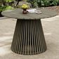 Hearth and Haven Outdoor Round Dining Table in Grey - Table Only, , large