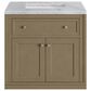 James Martin Vanities Chicago 30" Single Bathroom Vanity in Walnut Whisper with 3 cm Carrara White Marble Top and Rectangular Sink, , large