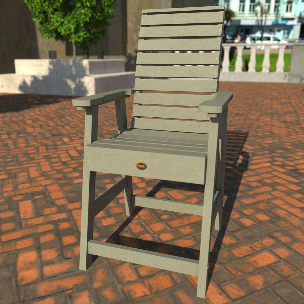 Highwood USA Glennville Patio Counter Height Chair in Eucalyptus, , large