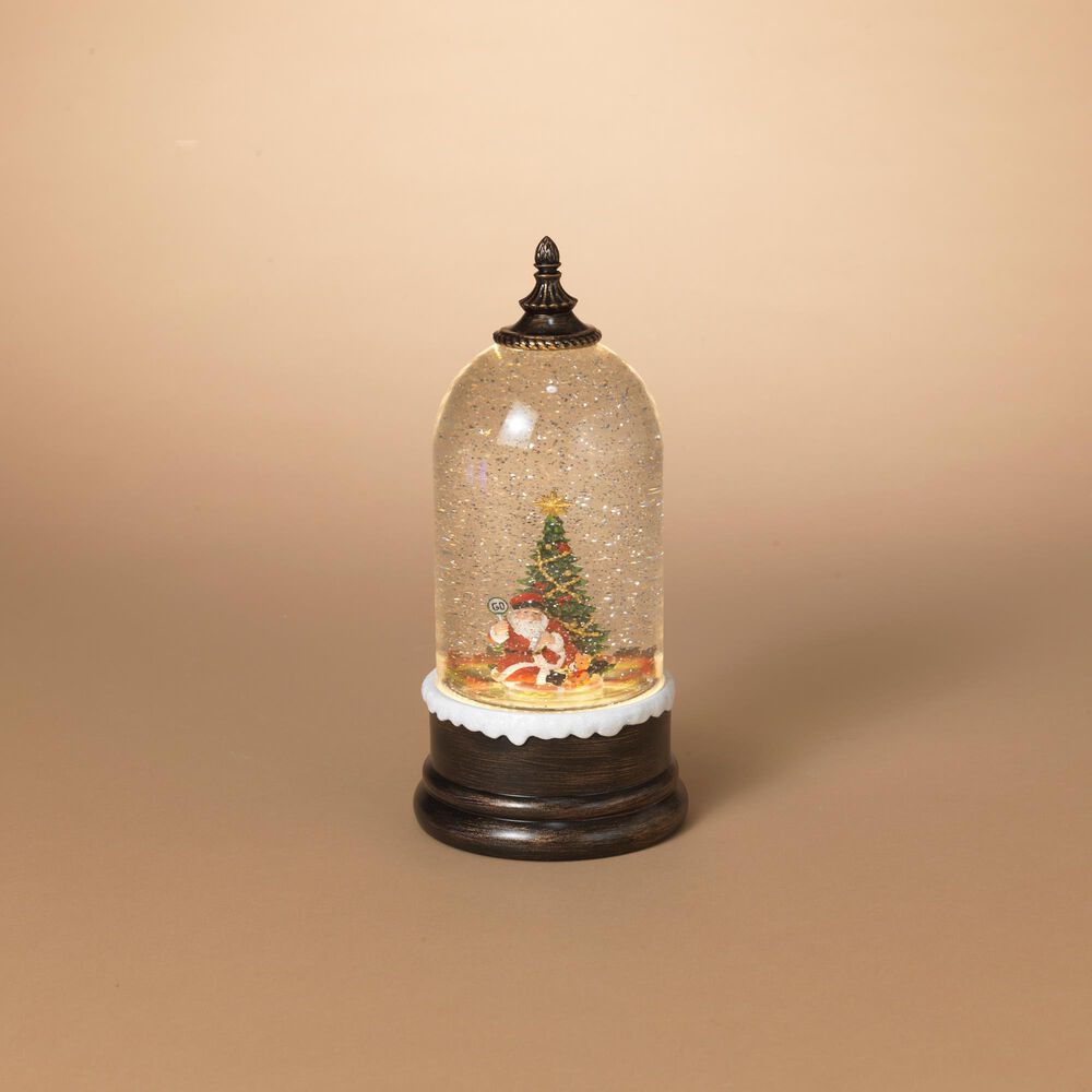 The Gerson Company Lighted Holiday Spinning Water Globe Decorative in Brown, , large