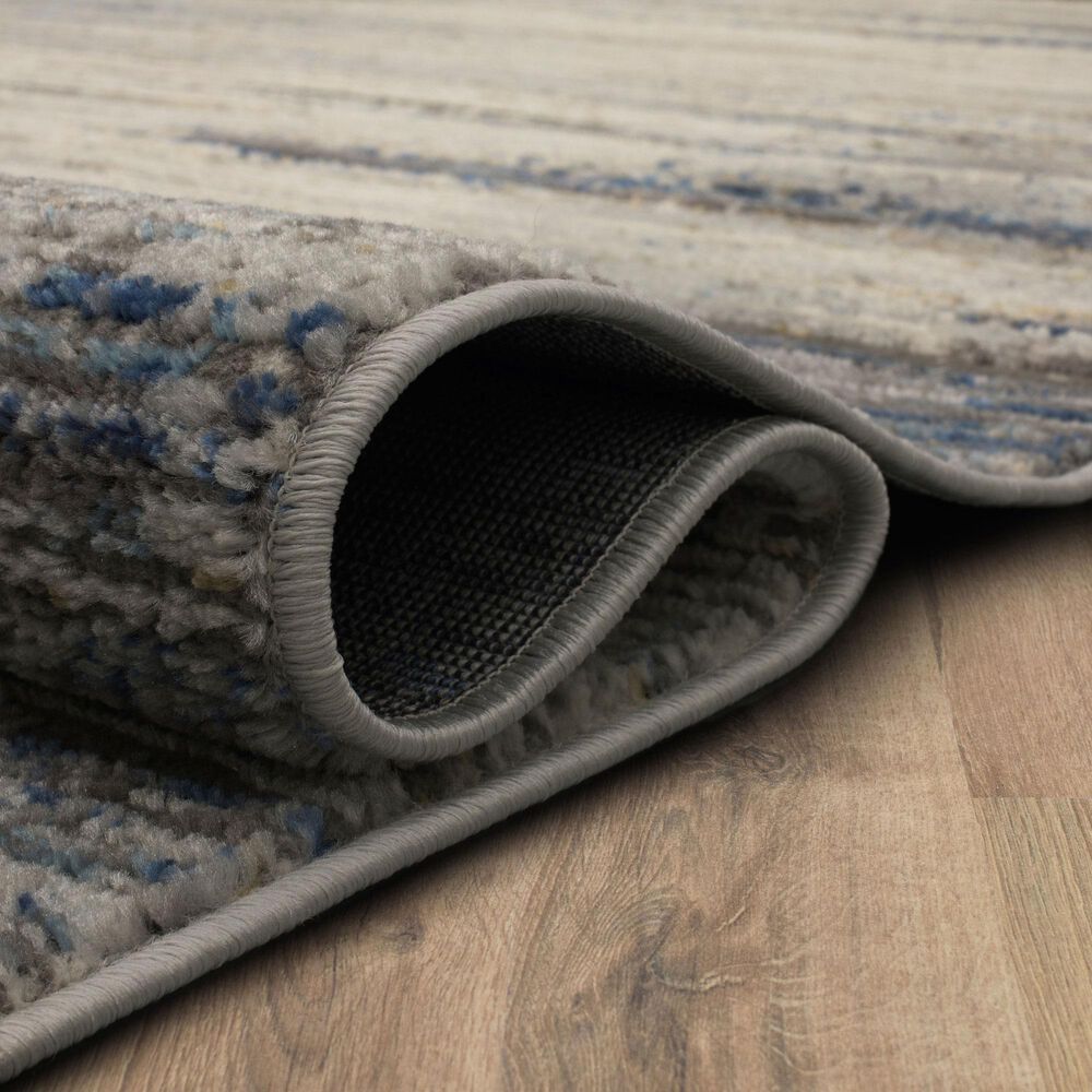 Karastan Cleo Bell Place 5&#39;3&quot; x 8&#39; Light Grey Area Rug, , large