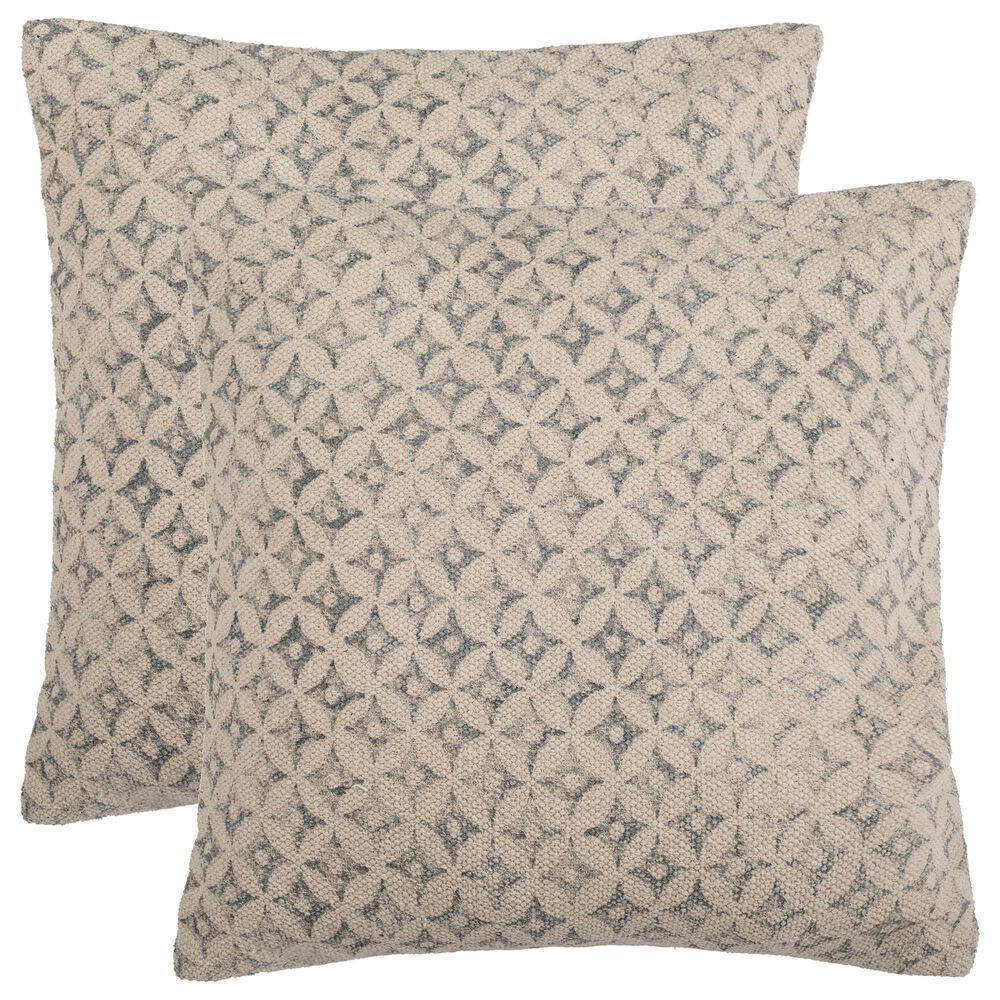 Safavieh Rolta 20" Pillow in Beige and Gray (Set of 2), , large
