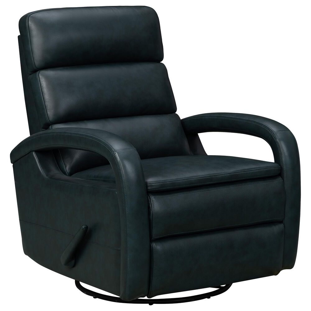 Barcalounger Nick Manual Swivel Glider Recliner in Ryegate Sapphire Blue, , large