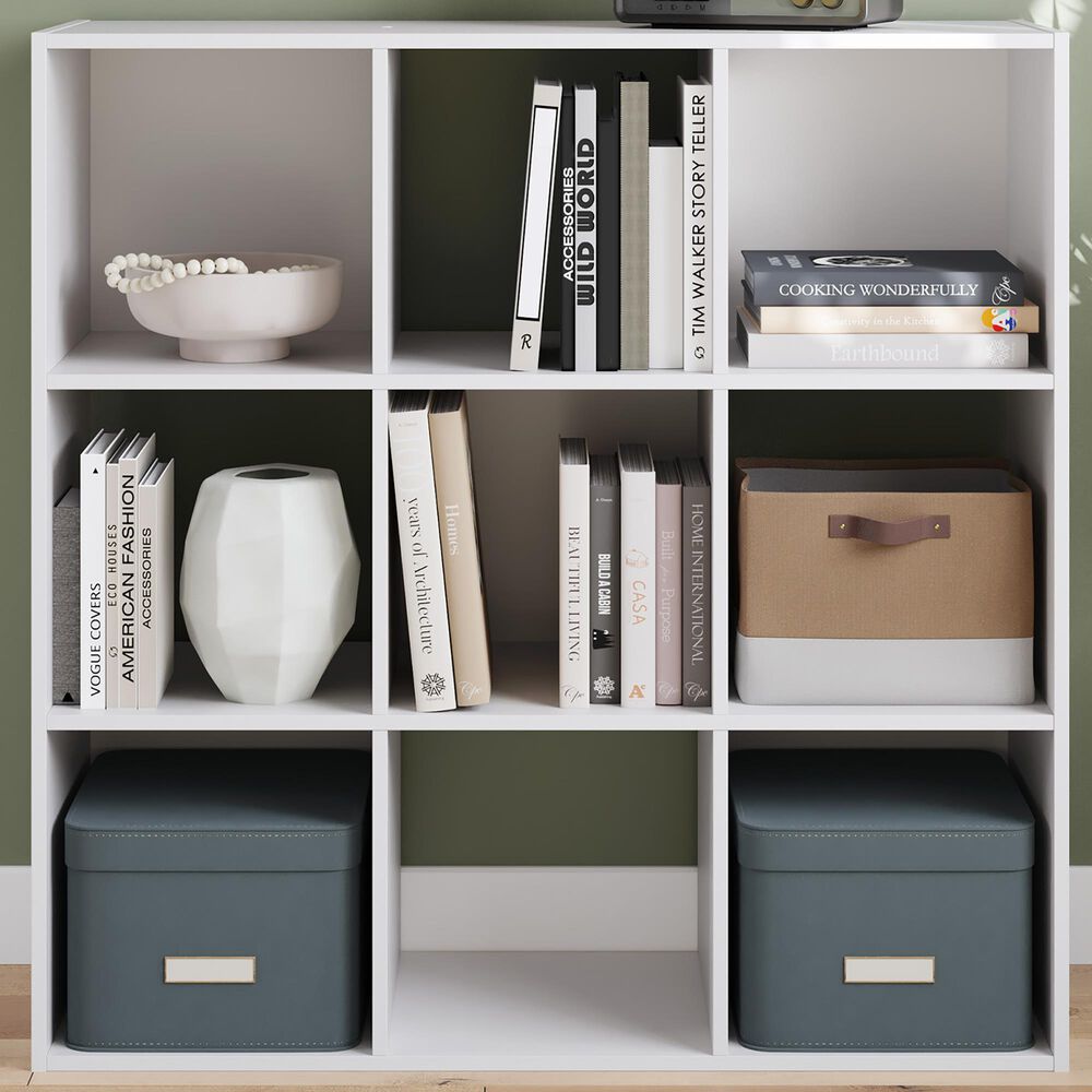 Ashley Onita 9-Cube Organizer in White, , large