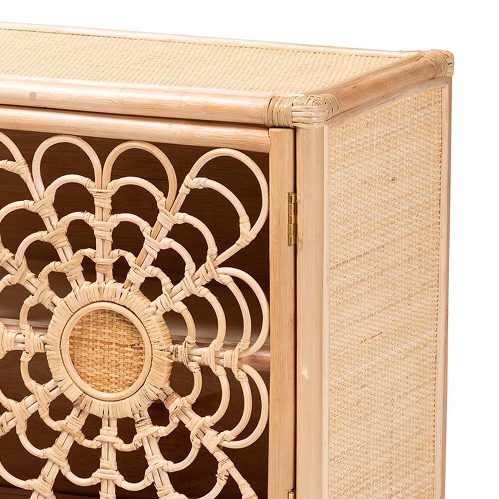 Baxton Studio Acelin Rattan Storage Cabinet in Natural, , large