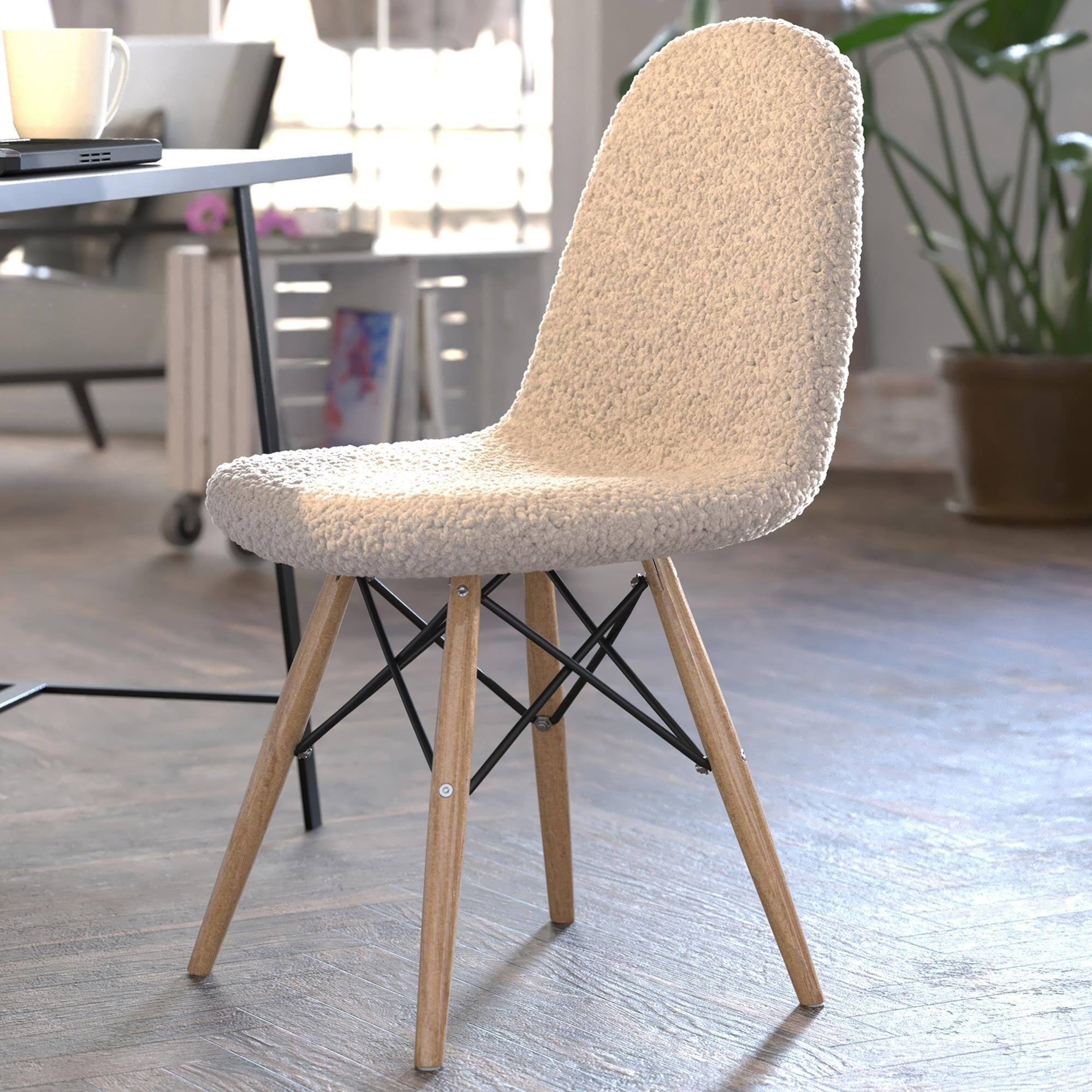 Flash Furniture Zula Accent Chair in Off White NFM