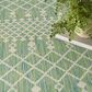 Nourison Positano Southwestern Blue and Green 5" x 7" Indoor/Outdoor Area Rug, , large