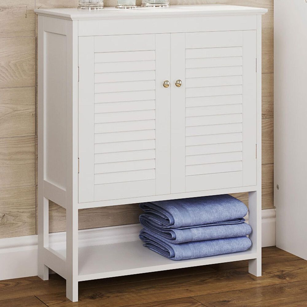 RiverRidge Home Ellsworth 2-Door Floor Cabinet with Shelf in White, , large