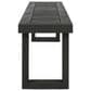 Hearth and Haven Patio Wood Dining Bench in Dark Grey, , large