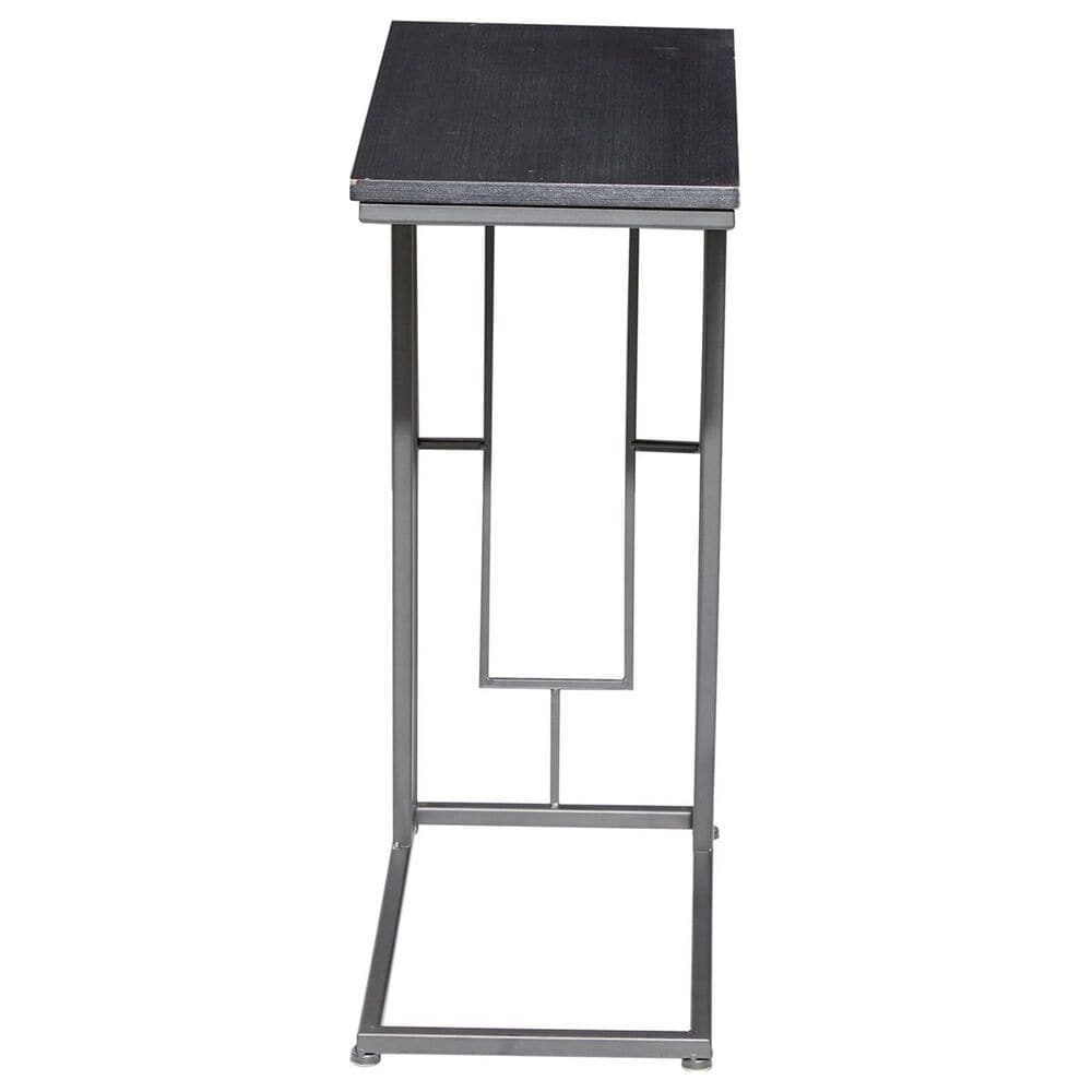 Maple and Jade C-Shaped End Table in Black, , large