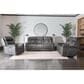 Bassett Benson Leather Power Reclining Sofa in Tuscan Gunmetal, , large