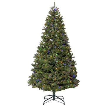 The Gerson Company 9" Natural Cut Cierra Tree with 1200 LED Lights in Green, , large