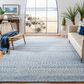 Safavieh Micro-Loop MLP502M 10" x 14" Blue and Ivory Area Rug, , large