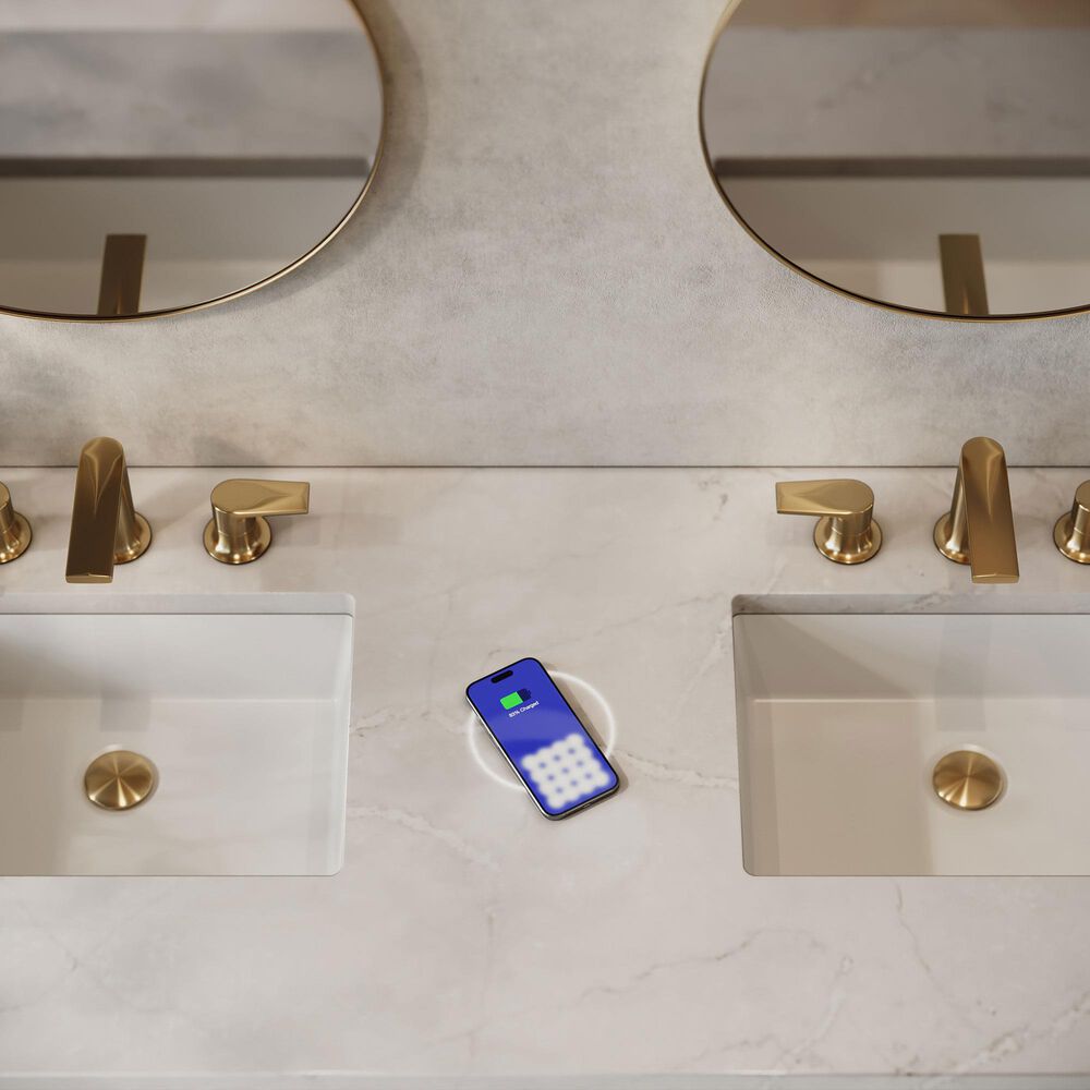 James Martin Vanities Bristol 60" Double Bathroom Vanity in Saddle Brown with 3 cm Eternal Jasmine Pearl Silestone Top, Rectangular Sinks and FreePower Wireless Charger, , large