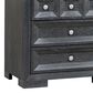 Furniture of America Hatton Cross 3 Drawer Nightstand with USB in Weathered Black, , large