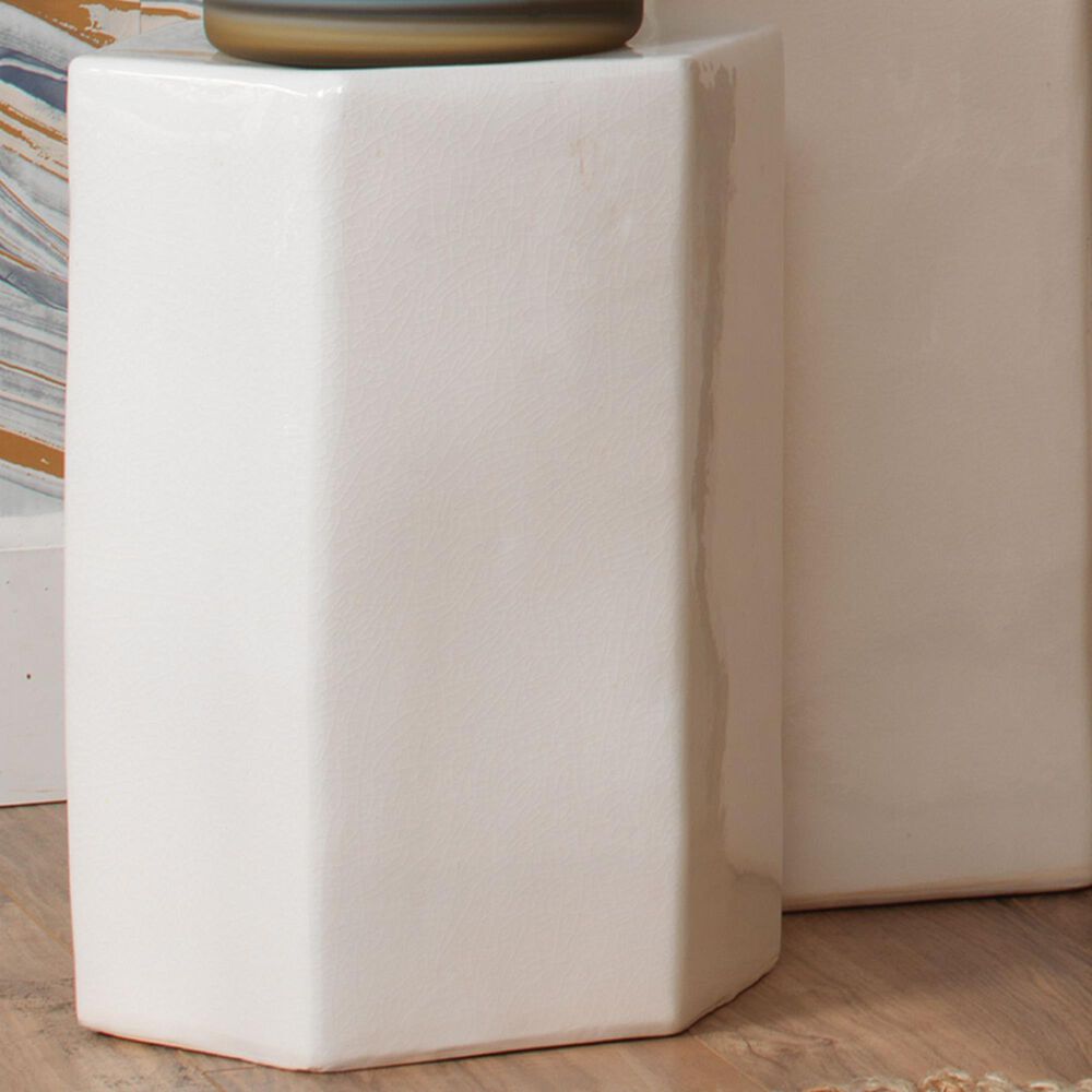 Splendor Living Kingsley Small Side Table in White, , large