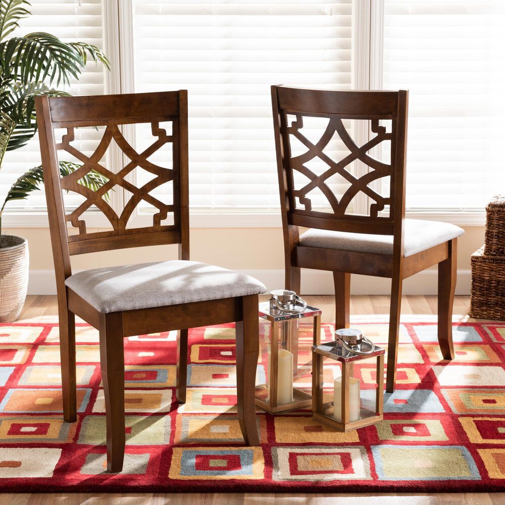 Baxton Studio Mael Side Chair in Walnut Brown (Set of 2), , large