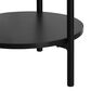 HOMLUX 2-Tier Modern Tall Round Side End Table with Sturdy Metal Leg in Americano and Black, , large