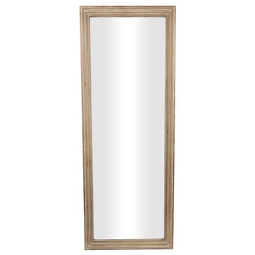 Maple and Jade Wooden Tall Wall Mirror in Brown, , large
