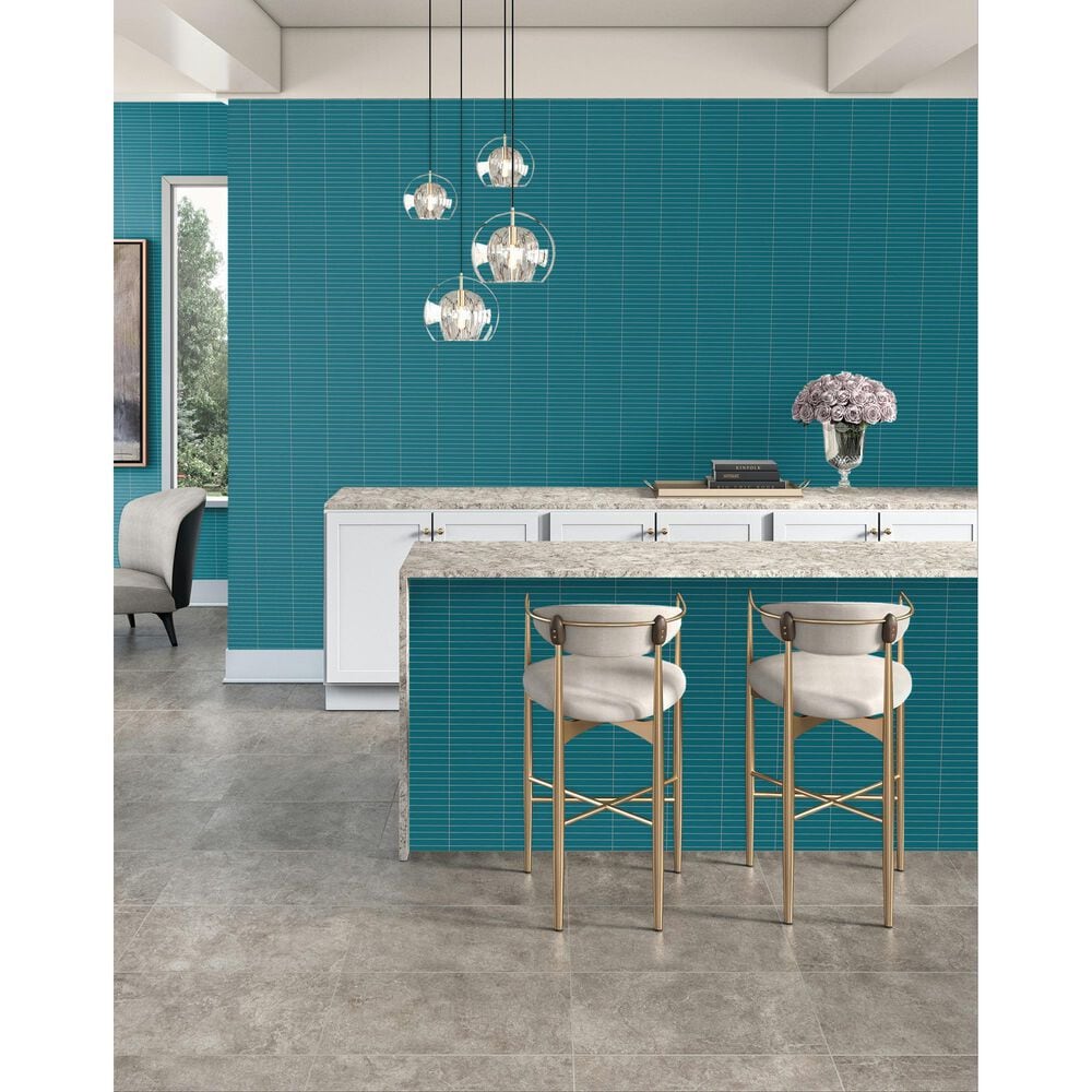 Dal-Tile Color Wheel Ocean Blue 12&quot; x 10&quot; Ceramic Mosaic Sheet, , large