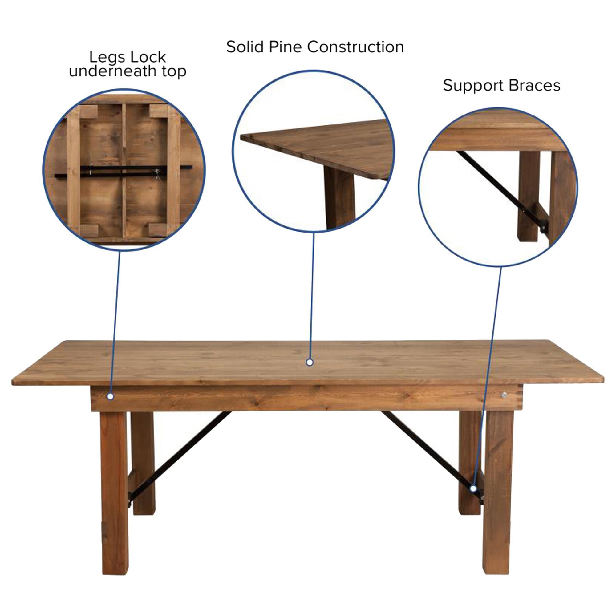 Folding table with chairs underneath sale