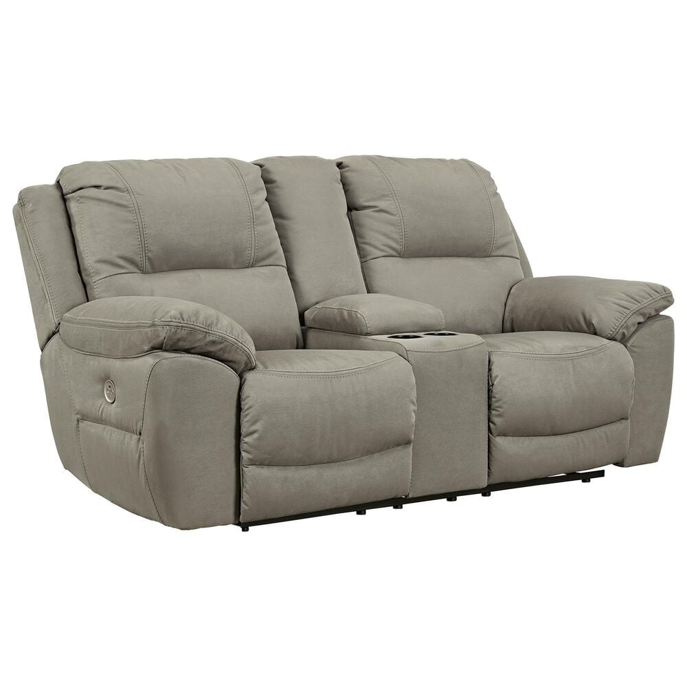 Ashley Next-Gen Gaucho Power Reclining Loveseat with Console in Putty, , large