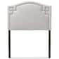 Baxton Studio Aubrey Twin Upholstered Panel Headboard in Greyish Beige, , large
