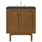 James Martin Laurent 30" Single Bathroom Vanity in Honey Oak with 3 cm Charcoal Soapstone Silestone Top and Rectangular Sink, , large