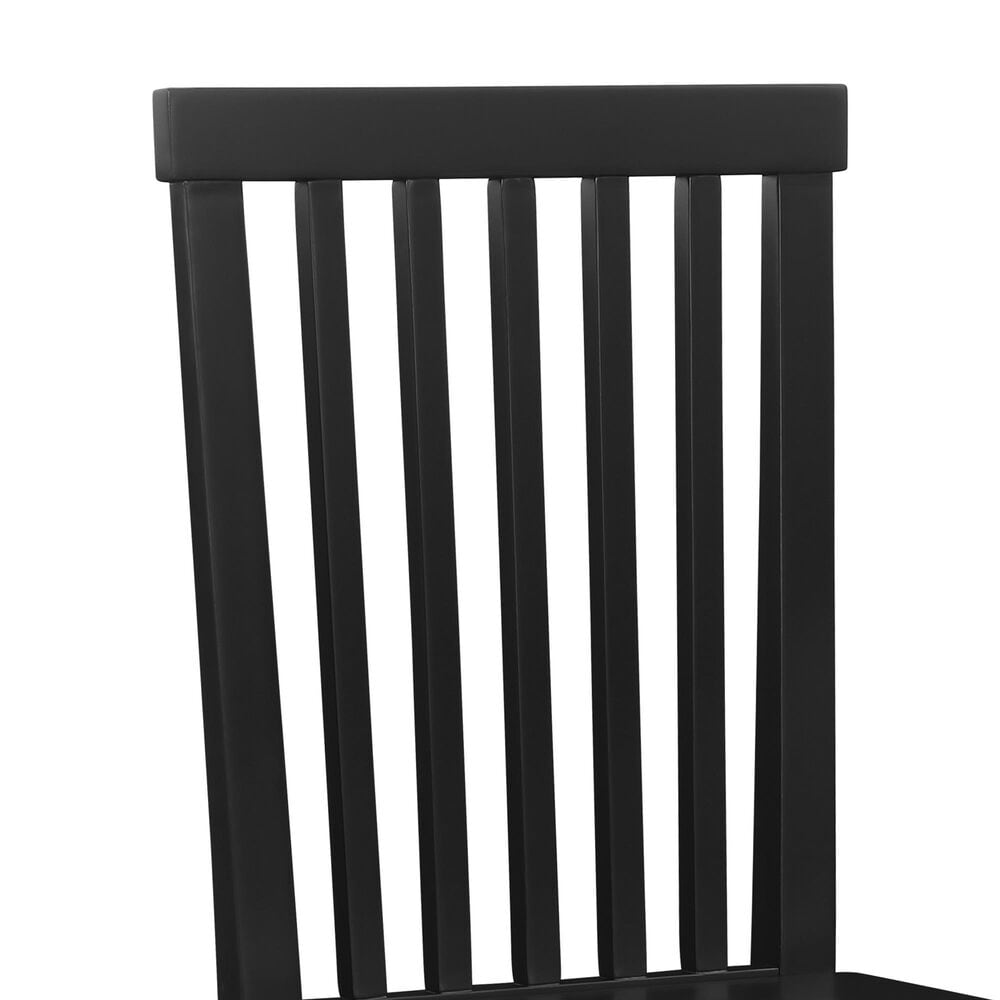 Linon Home Decor Percival Side Chair in Matte Black (Set of 2), , large