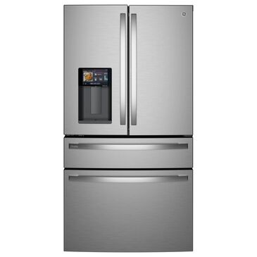 GE Profile 27.9 Cu. Ft. Smart 4-Door French-Door Refrigerator with Kitchen Assistant in Fingerprint Resistant Stainless Steel, , large