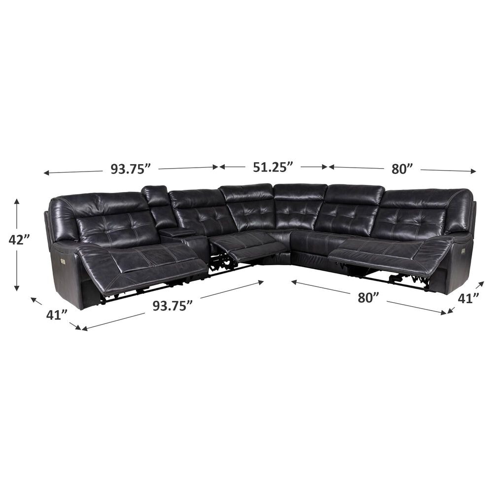 MotoMotion 6-Piece Power Reclining L-Shaped Sectional in Patina Storm, , large