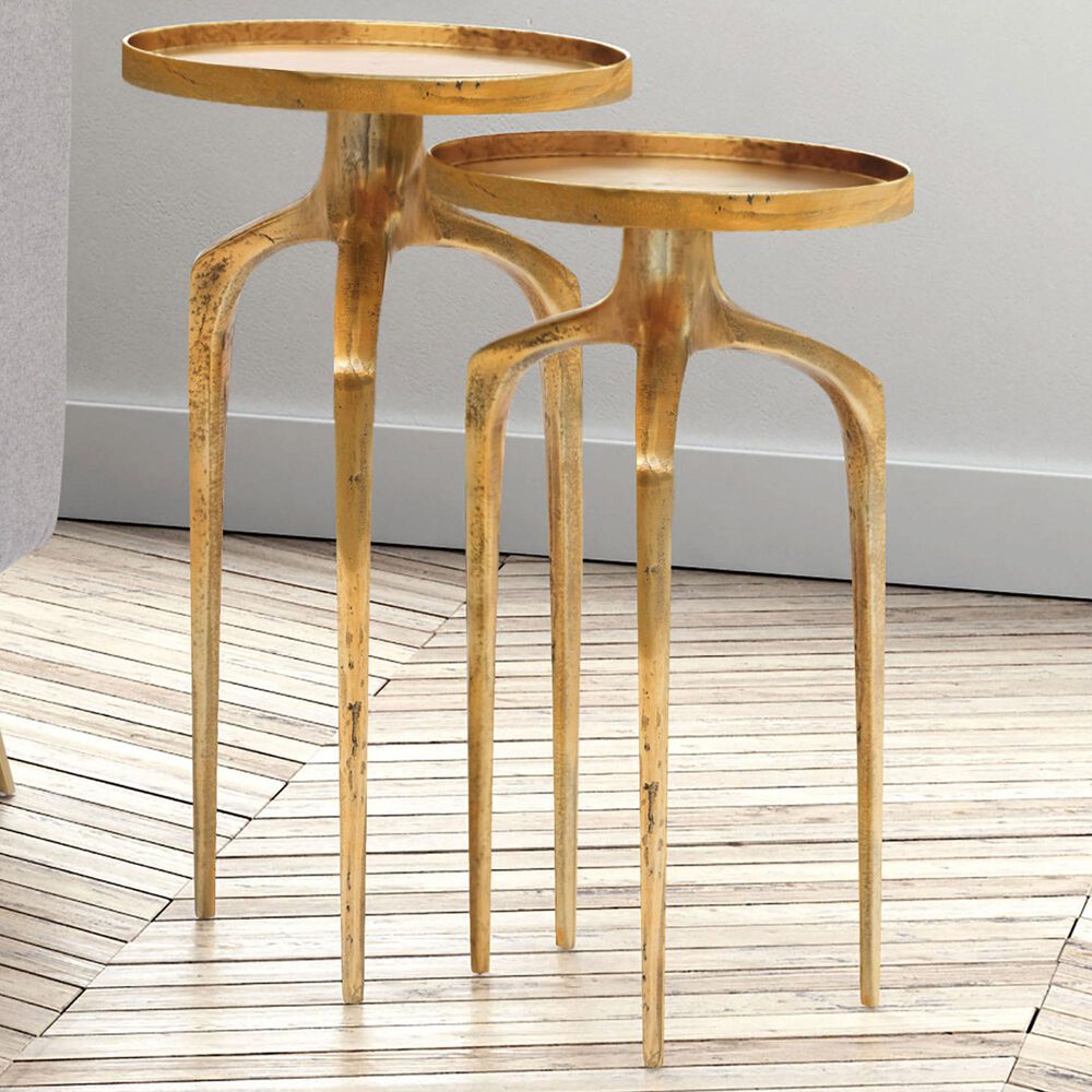 Zuo Modern Como Accent Table in Antique Gold/Gold &#40;Set of 2&#41;, , large