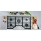 Cafe 2-Piece Kitchen Package with Matte White 30" Smart Built-In Convection Double Wall Oven and Stainless Steel 36" Gas Cooktop, , large