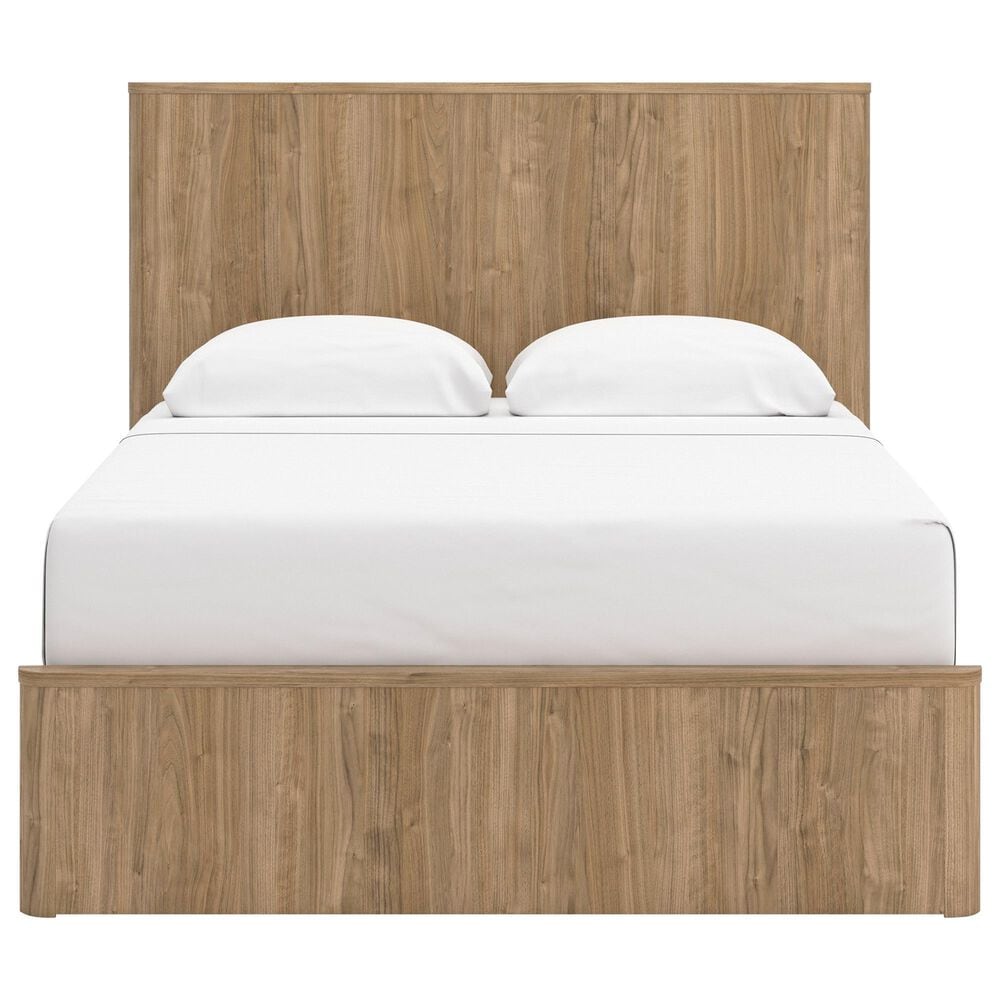 Ashley Gramburg 5 Piece Queen Platform Panel Bedroom Set in Warm Brown, , large