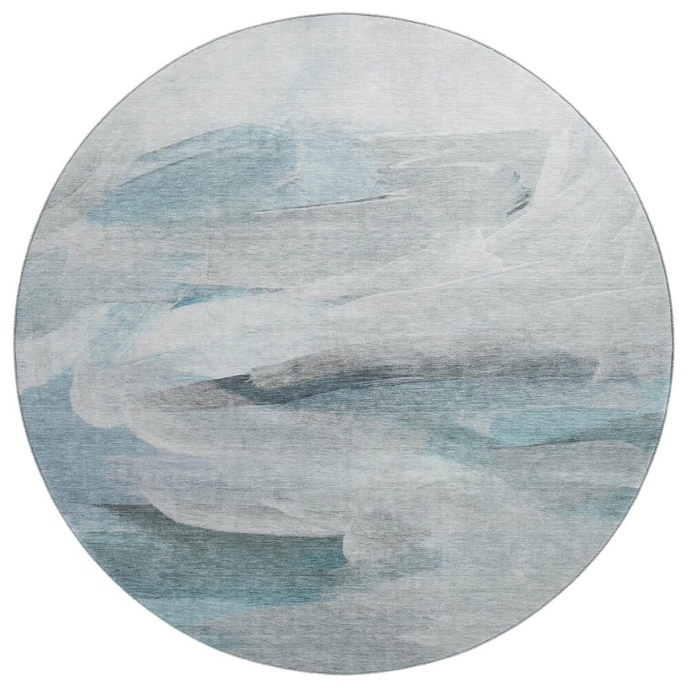 Dalyn Rug Company Ravenna RN11 8" Round Teal Area Rug, , large