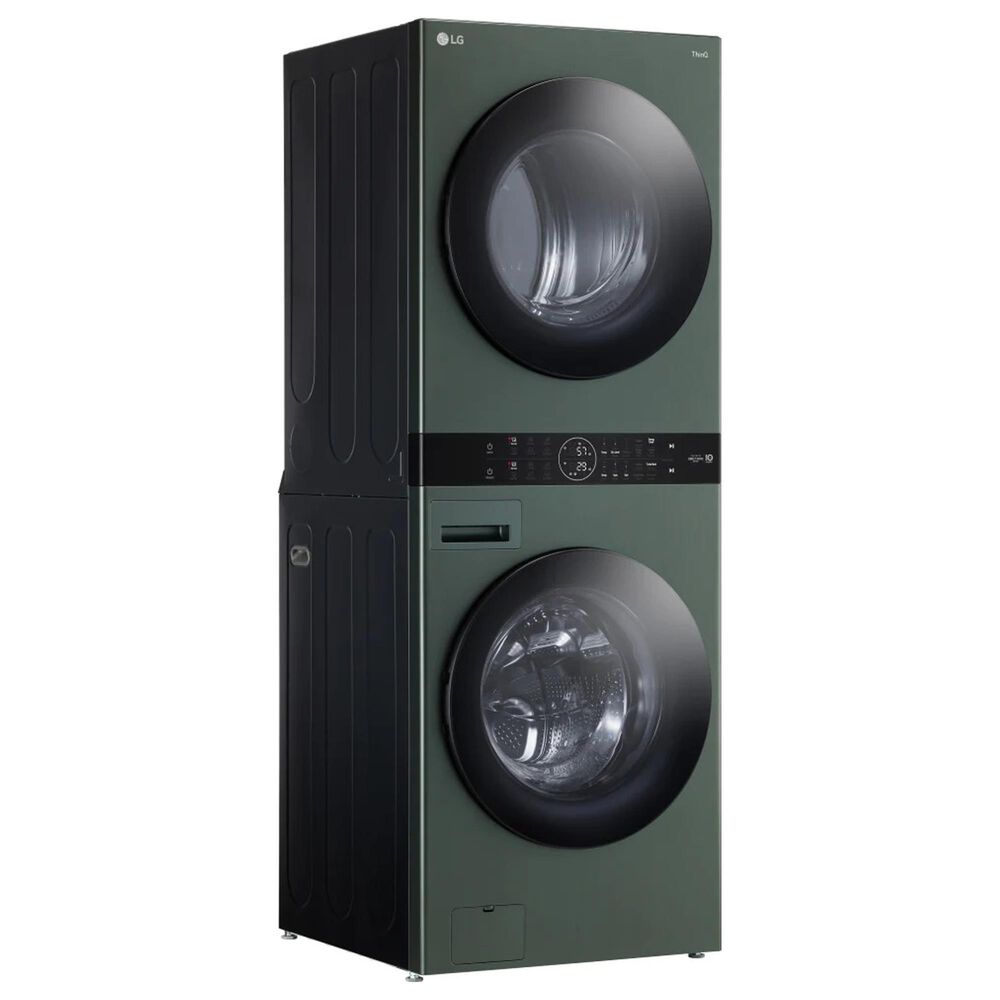 LG Single Unit Front Load LG WashTower with Center Control 4.5 Cu. Ft. Washer and 7.4 Cu. Ft. Gas Dryer in Nature Green, , large