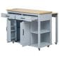 HOMLUX 47-inch Kitchen Island  in Grey Blue, , large