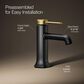 Kohler Occasion Single-Handle Bathroom Sink Faucet in Matte Black and Brushed Moderne Brass, , large
