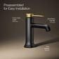 Kohler Occasion Single-Handle Bathroom Sink Faucet in Matte Black and Brushed Moderne Brass, , large